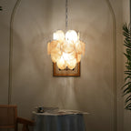 Vintage Murano Gold Glass Disks Chandelier additional product view