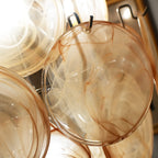 Vintage Murano Gold Glass Disks Chandelier product image