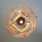 Vintage Murano Gold Glass Disks Chandelier product image