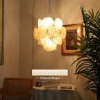 Vintage Murano Gold Glass Disks Chandelier product image