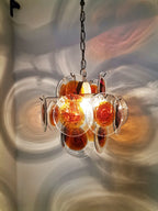 Vintage Murano Orange Brown Chandelier product image