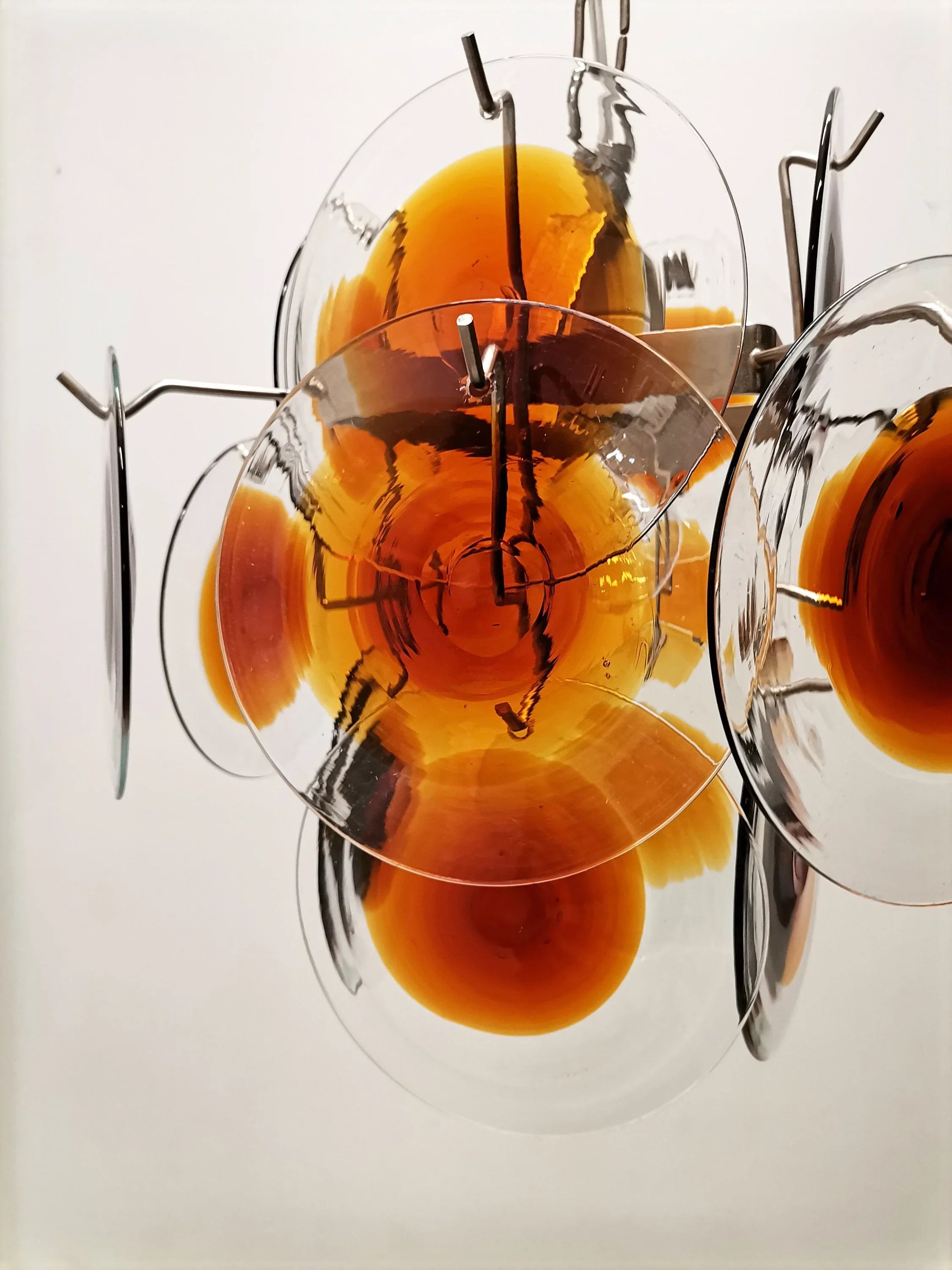 Vintage Murano Orange Brown Chandelier product image