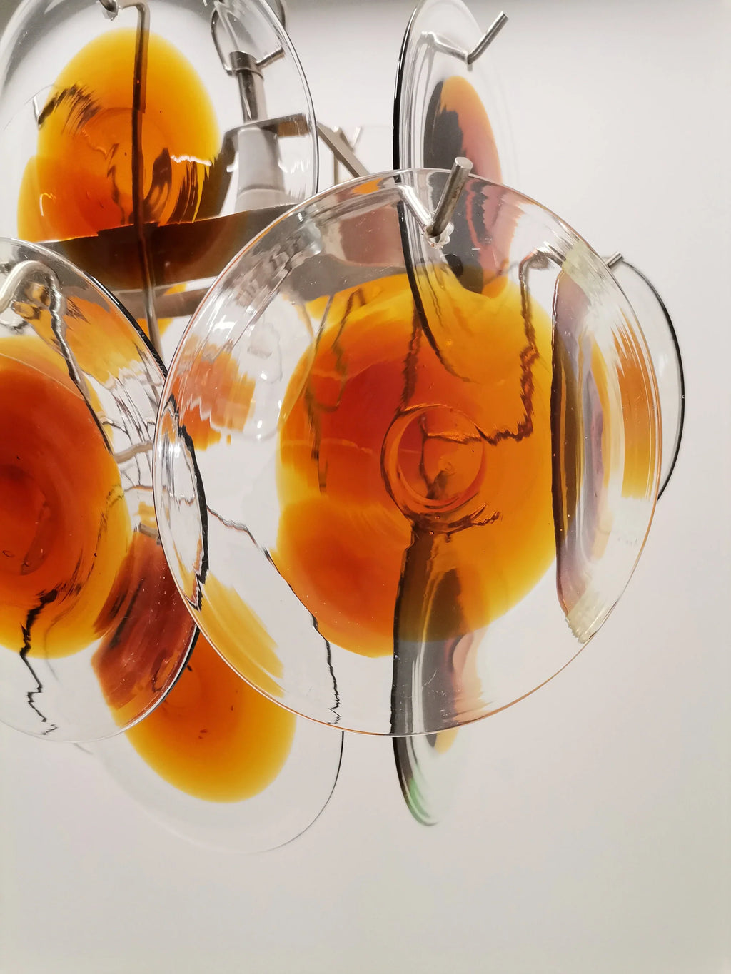 Vintage Murano Orange Brown Chandelier product image