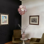 Vintage Murano Pink Glass Disks Chandelier product image