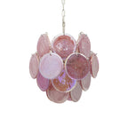 Vintage Murano Pink Glass Disks Chandelier product image