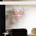 Vintage Murano Pink Glass Petals Chandelier product image