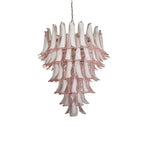 Vintage Murano Pink Glass Petals Chandelier by Bling Lighting Studio