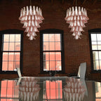 Vintage Murano Pink Glass Petals Chandelier product image