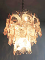 Vintage Murano Pink Glasses Chandelier product image
