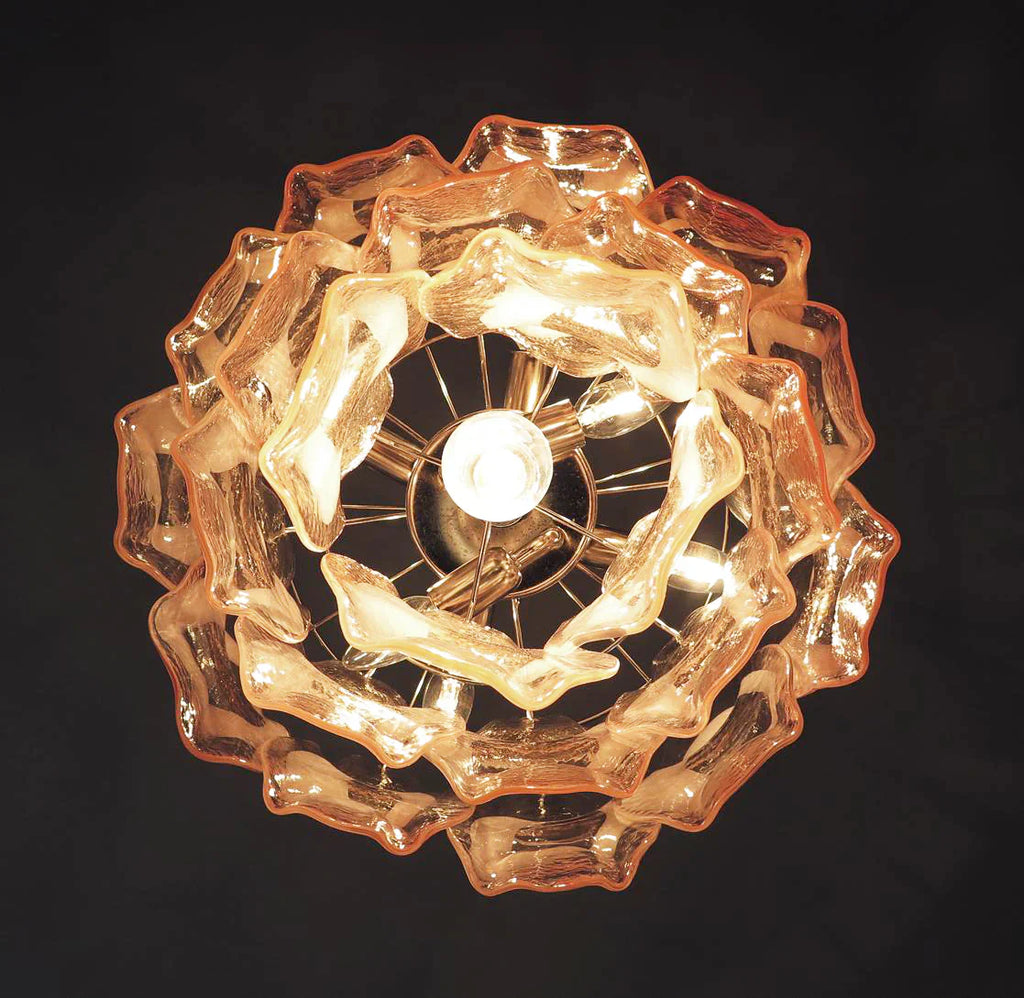 Vintage Murano Pink Glasses Chandelier product image