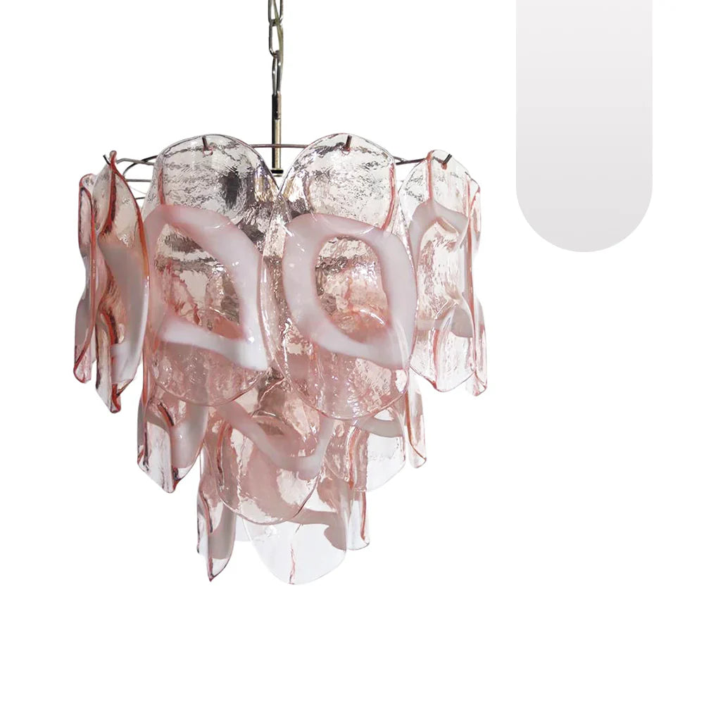 Vintage Murano Pink Glasses Chandelier product image