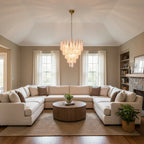 Pink Murano Petal Drop Glass Chandelier product image
