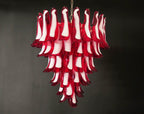 Vintage Murano Red Glass Petals Chandelier product image