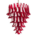 Vintage Murano Red Glass Petals Chandelier product image