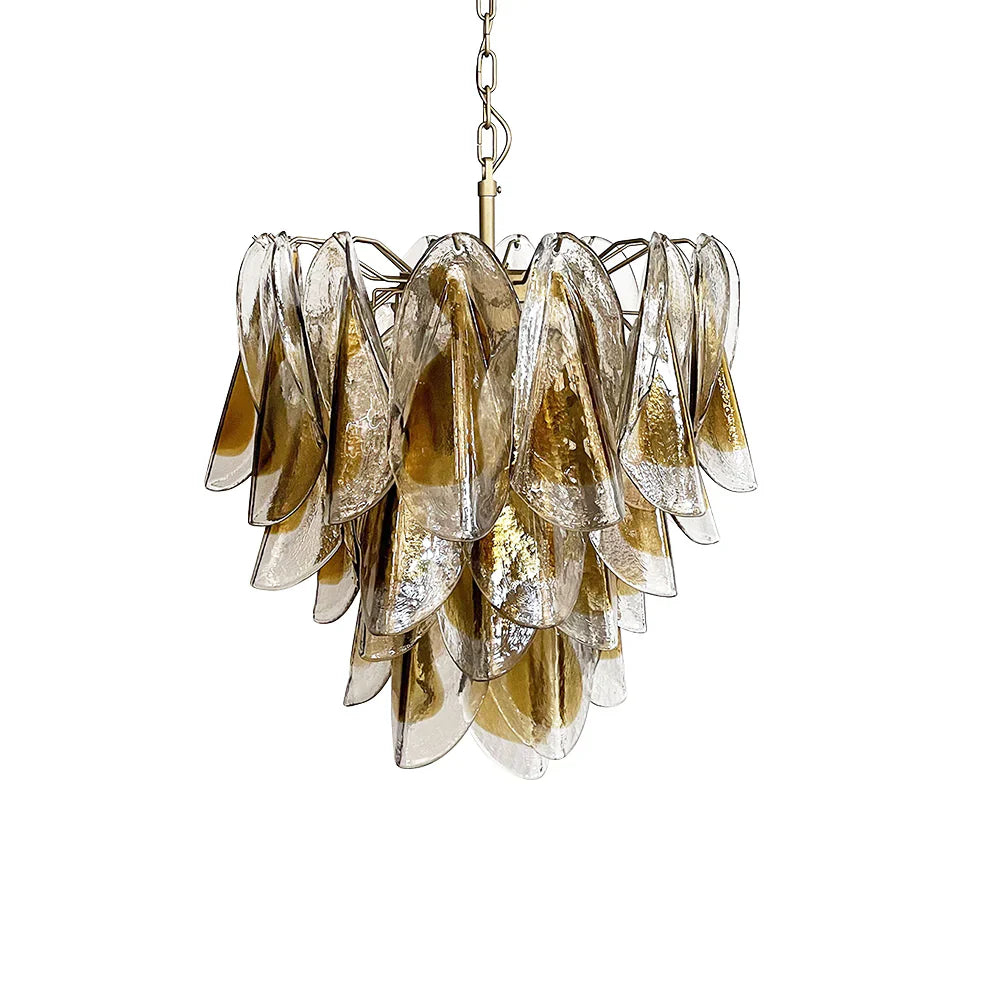 Vintage Murano Swallows Amber Glass Chandelier product image