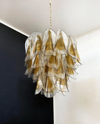 Vintage Murano Swallows Amber Glass Chandelier product image