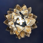 Vintage Murano Swallows Amber Glass Chandelier product image