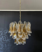 Vintage Murano Swallows Amber Glass Chandelier product image
