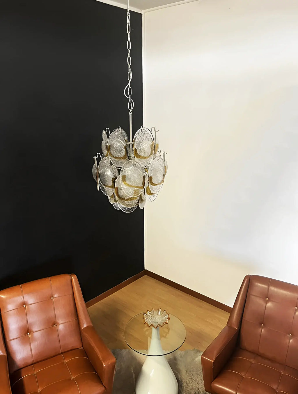 Vintage Murano Transparent Amber Chandelier product image