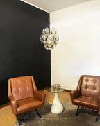 Vintage Murano Transparent Amber Chandelier material and finish detail