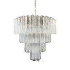 Vintage Murano Transparent Glass Chandelier by Bling Lighting Studio