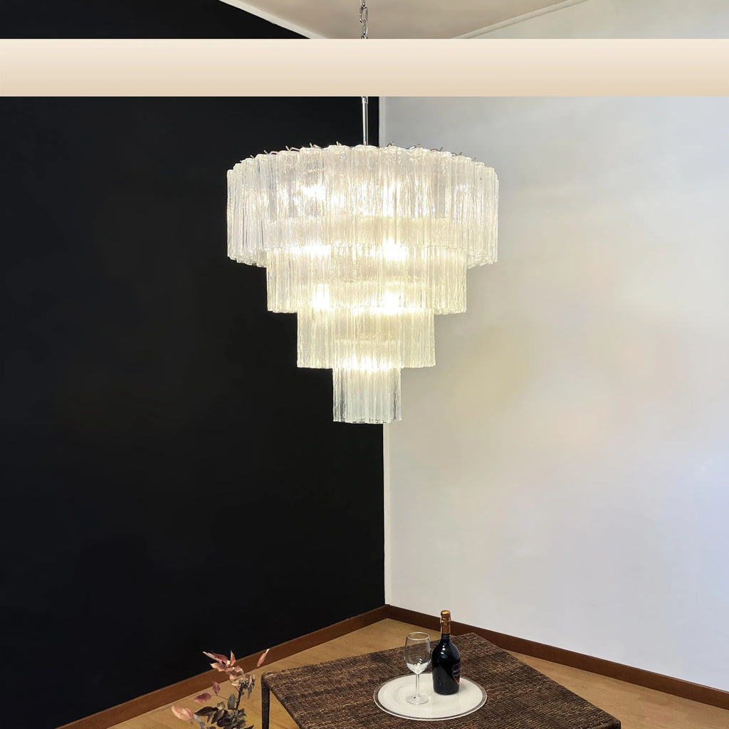 Vintage Murano Transparent Glass Chandelier product image