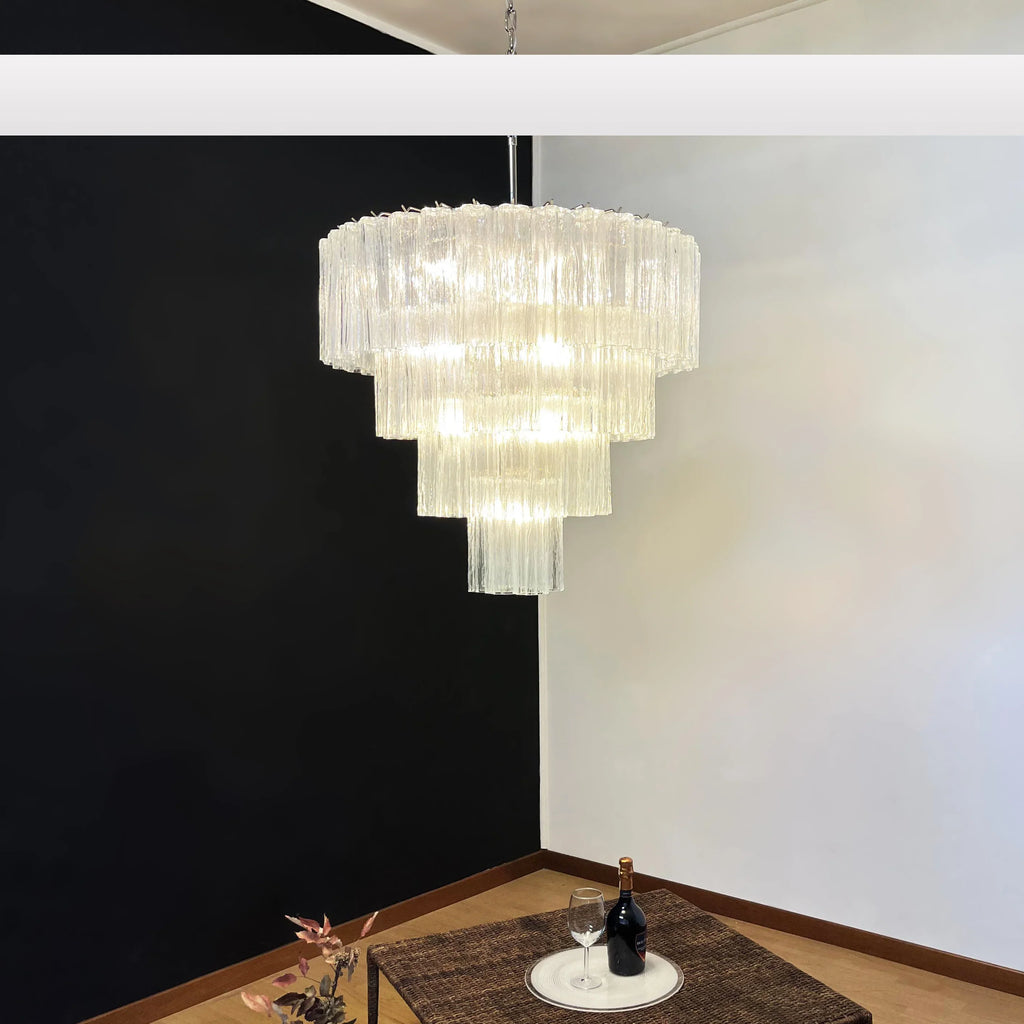 Vintage Murano Transparent Glass Chandelier product image
