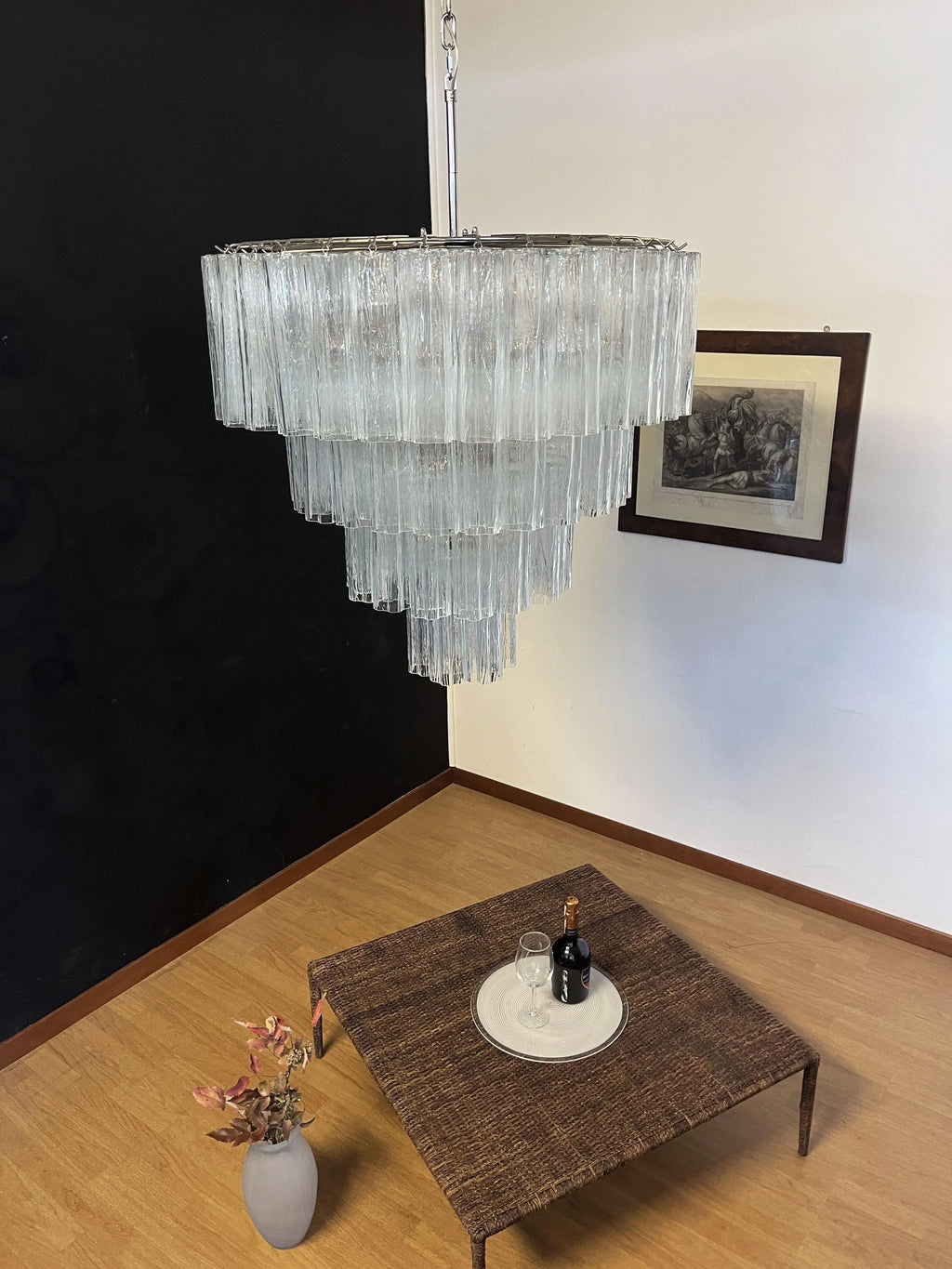 Vintage Murano Transparent Glass Chandelier product image
