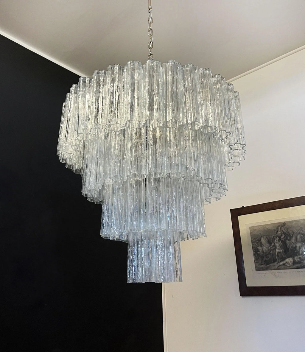 Vintage Murano Transparent Glass Chandelier product image