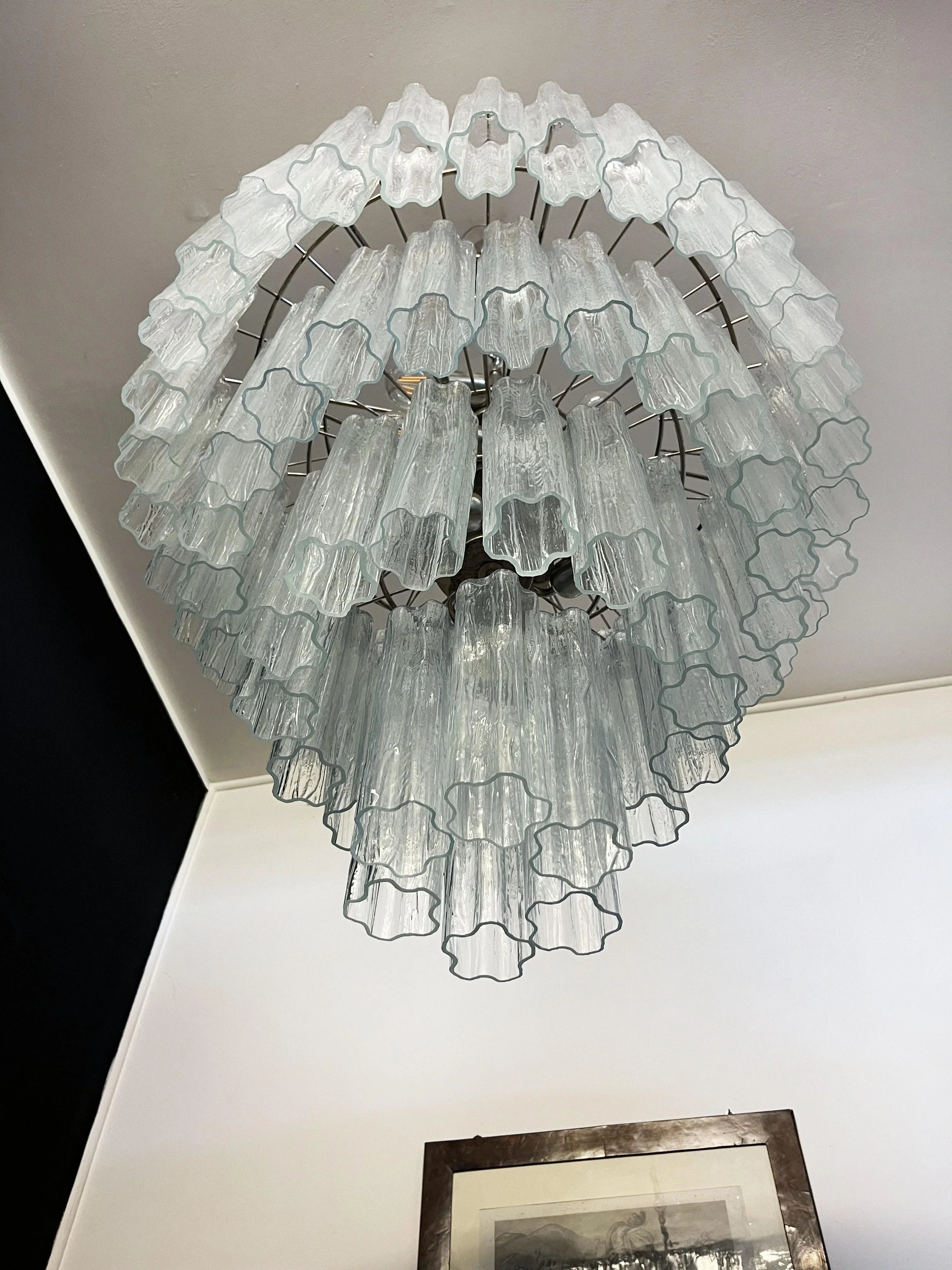 Vintage Murano Transparent Glass Chandelier product image