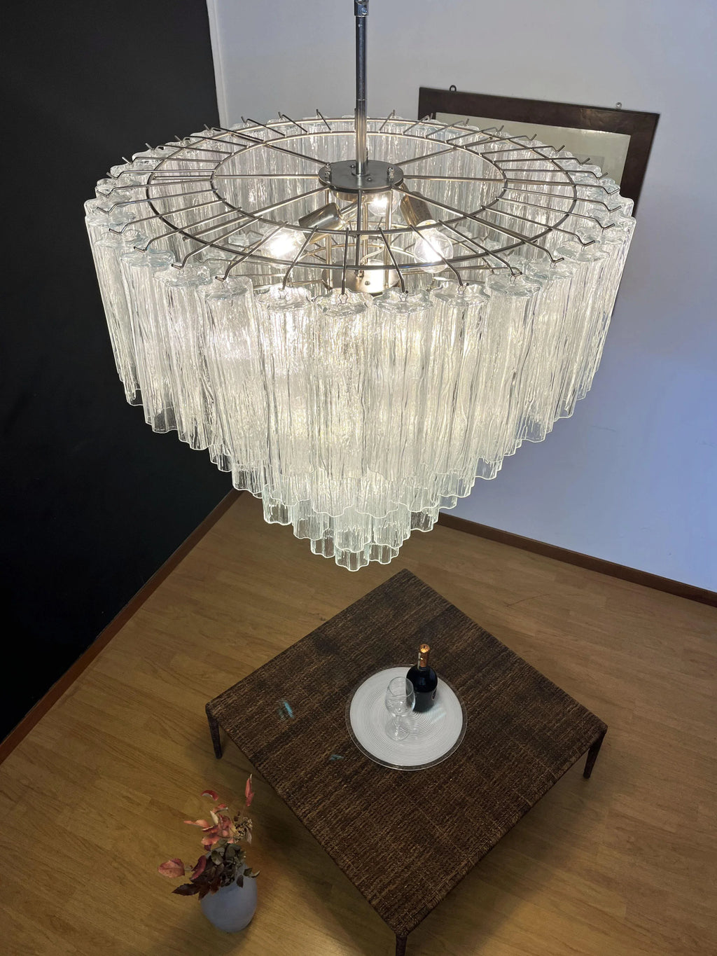 Vintage Murano Transparent Glass Chandelier product image