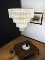 Vintage Murano Transparent Glass Chandelier product image