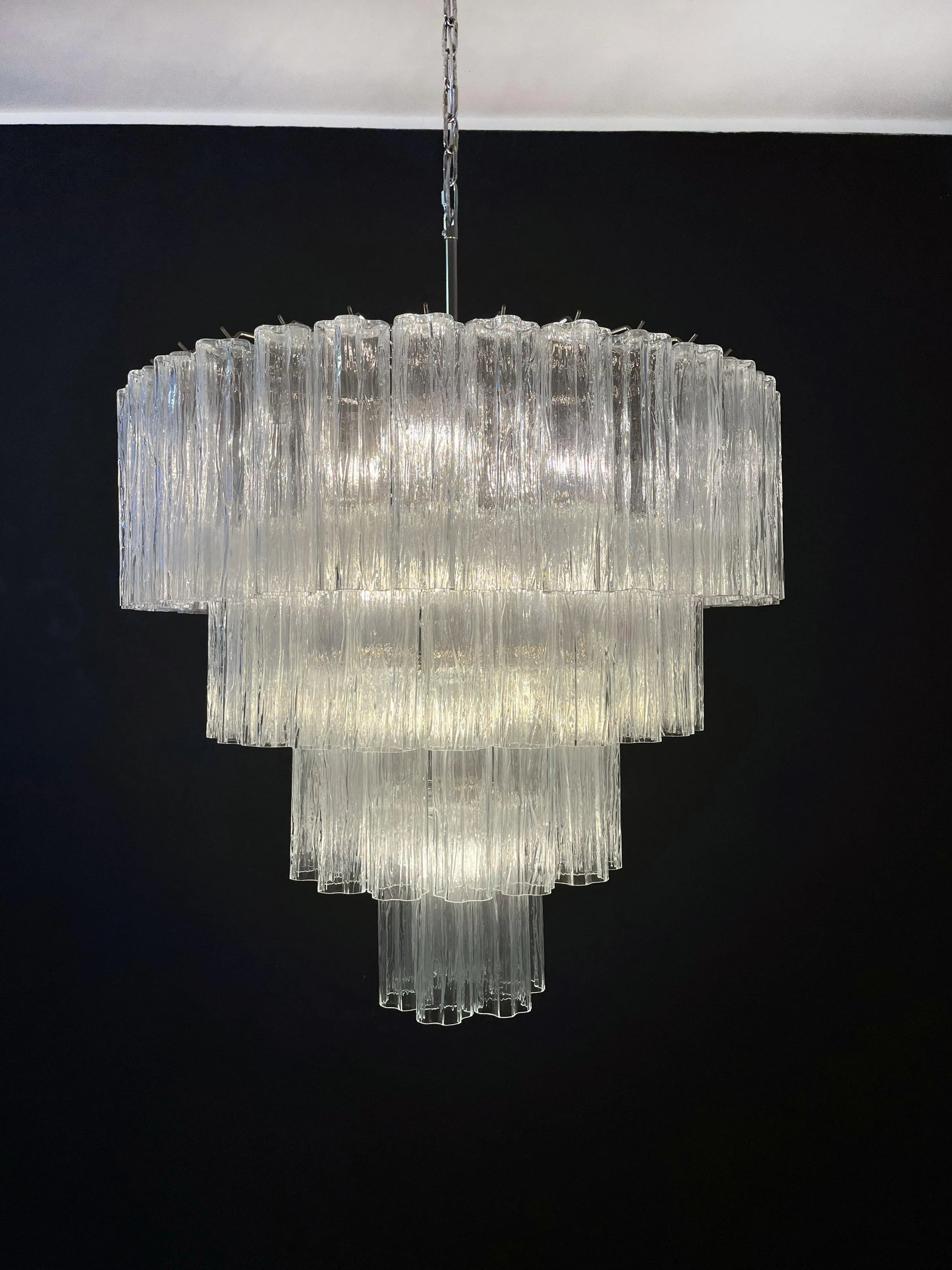 Vintage Murano Transparent Glass Chandelier product image
