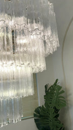Vintage Murano Transparent Glass Chandelier product image