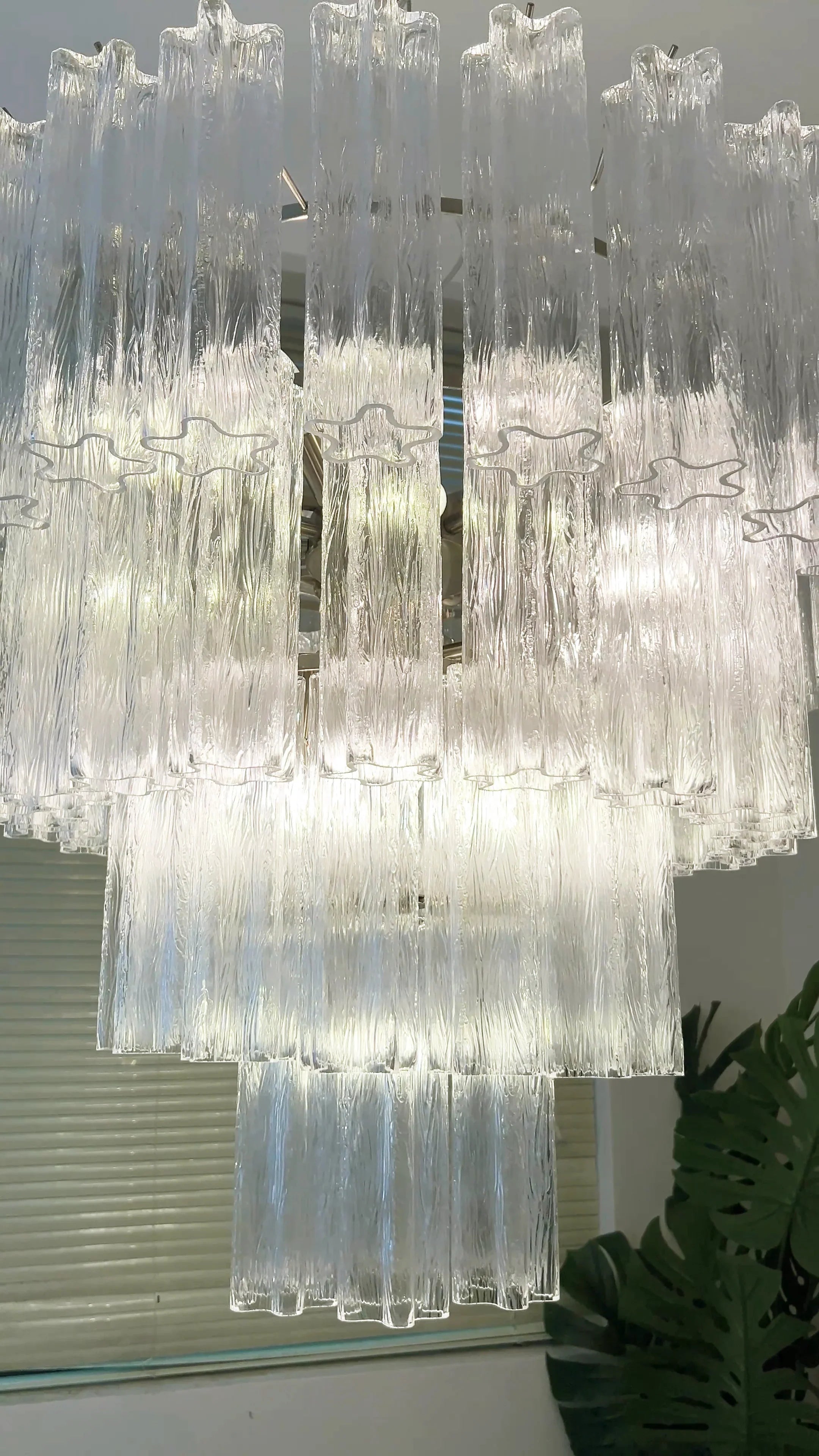 Vintage Murano Transparent Glass Chandelier product image
