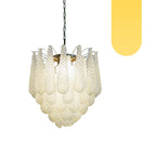 Vintage Murano Transparent Glass Petals Chandelier product image