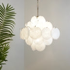 Vintage Murano White Disks Chandelier product image