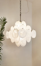 Vintage Murano White Disks Chandelier additional product view