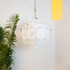 Vintage Murano White Disks Chandelier product image