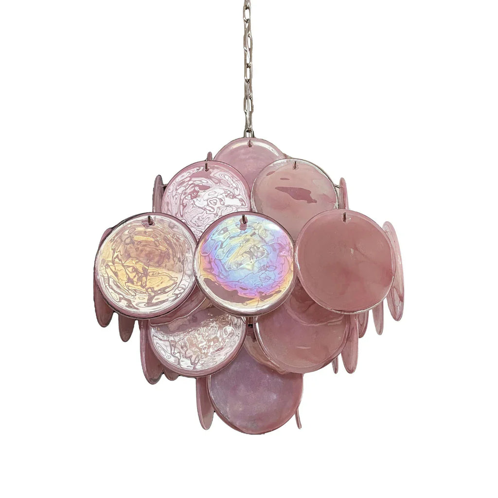 Vintage Murano Pink Disks Chandelier product image