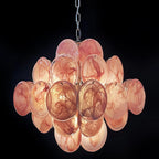 Vintage Murano Pink Disks Chandelier product image
