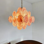 Vintage Murano Pink Disks Chandelier product image