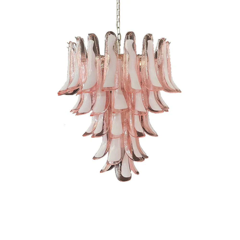 Vintage Pink Murano Glass Petals Chandelier product image