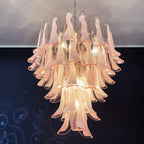 Vintage Pink Murano Glass Petals Chandelier product image