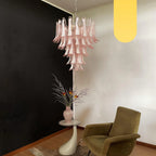 Vintage Pink Murano Glass Petals Chandelier product image