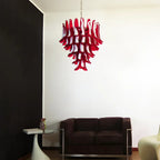 Vintage Red Murano Petals Chandelier product image