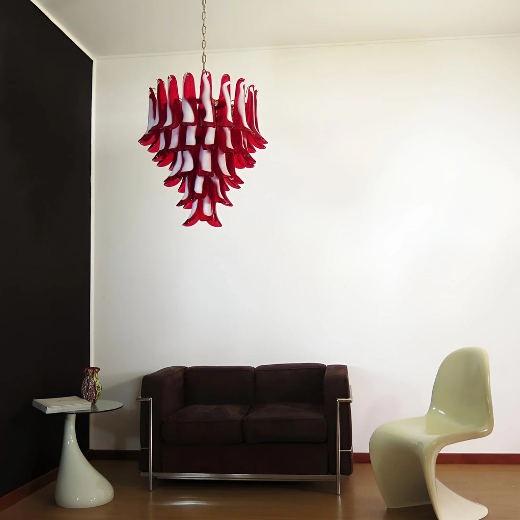Vintage Red Murano Petals Chandelier product image