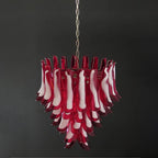 Vintage Red Murano Petals Chandelier product image