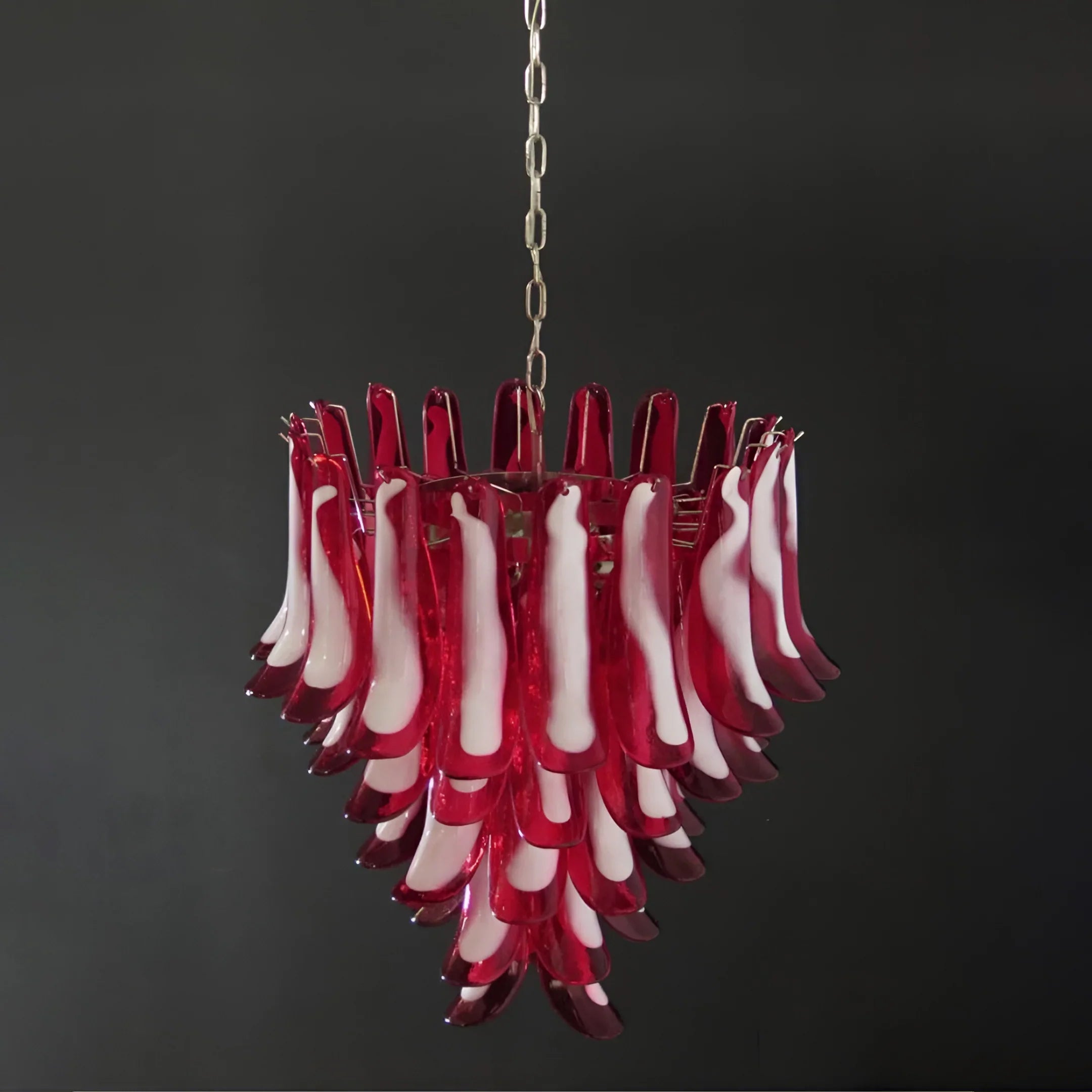 Vintage Red Murano Petals Chandelier product image
