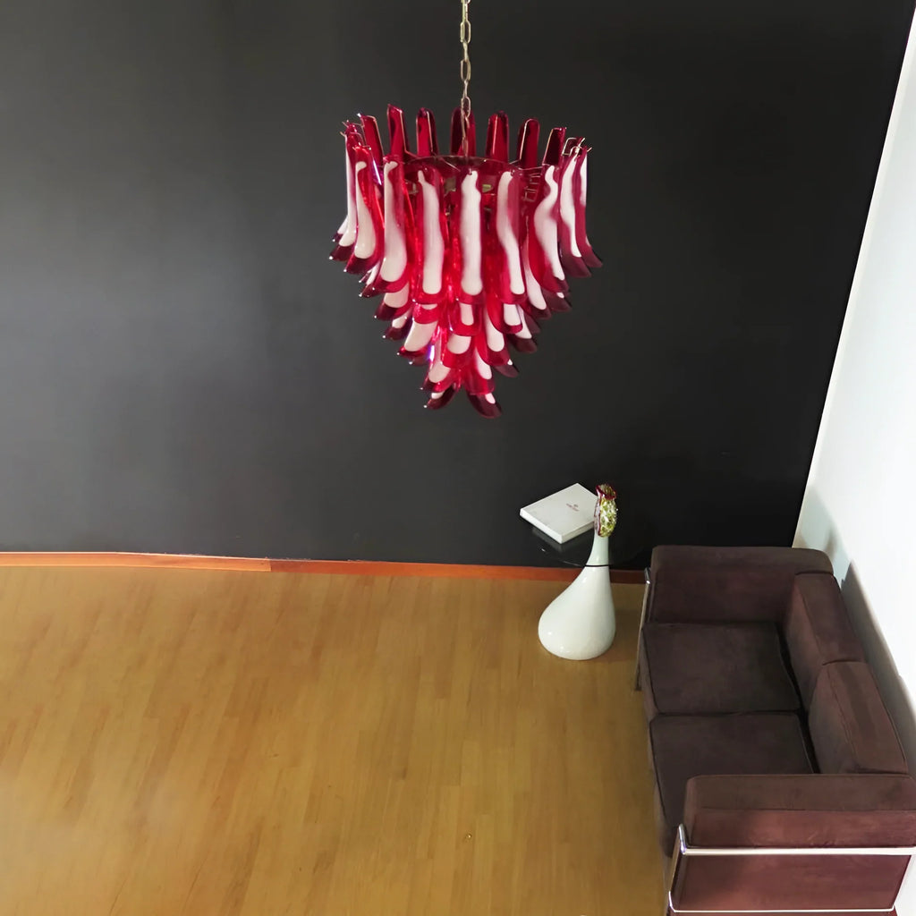 Vintage Red Murano Petals Chandelier product image